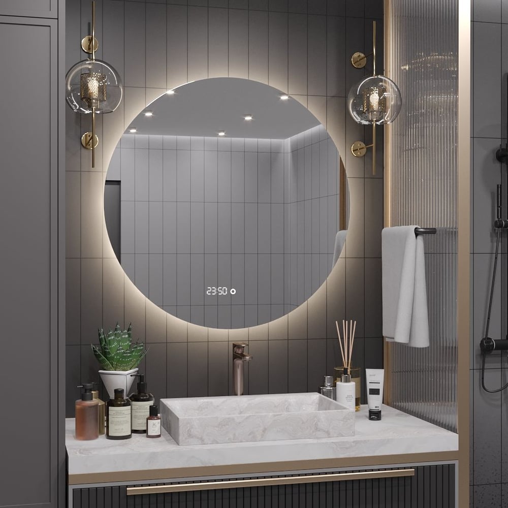 Круглое зеркало для ванной ALIAS зеркало для ванной vigo moss classic led с подсветкой 70 см круглое