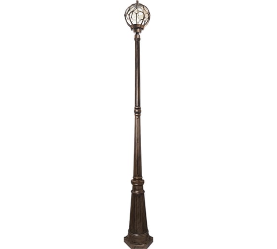 Изображение товара Садово-парковый светильник FERON PL3807 столб круглый 60W 230V E27, черное золото 11380