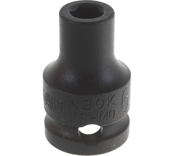 Изображение товара Головка торцевая ударная 6-ти гранная, тип N30K-6 (6 мм; 3/8'') NORGAU 064021006