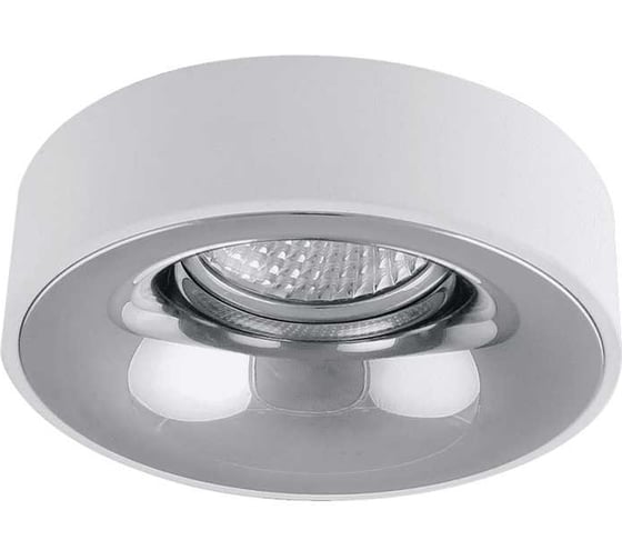 Изображение товара Накладная рамка DesignLed матовый белый+хром mr16 NC1826-M-FW+CH