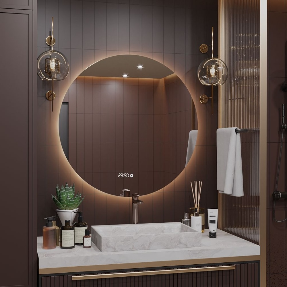 Круглое зеркало для ванной ALIAS зеркало для ванной vigo moss classic led с подсветкой 70 см круглое