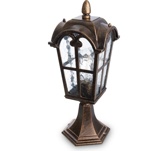 Изображение товара Садово-парковый светильник FERON четырехгранный, на постамент, 60W, 230V, E27, черное золото PL105 11297