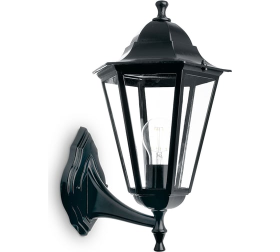 Изображение товара Садово-парковый светильник, шестигранный на стену вверх 100W E27 230V, черный FERON 6201/PL6201 11064