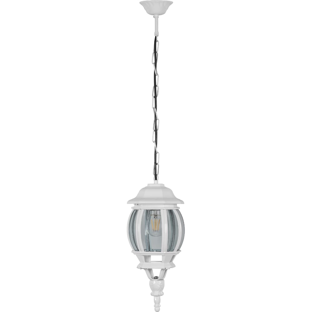 фото Садово-парковый светильник, восьмигранный на цепочке 100w e27 230v, белый feron 8105 11103