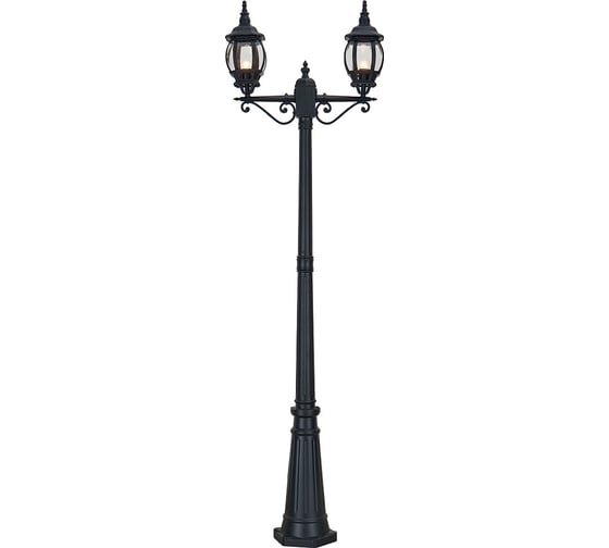 Изображение товара Садово-парковый светильник, столб 2*100W E27 230V, черный Feron 8114 11213
