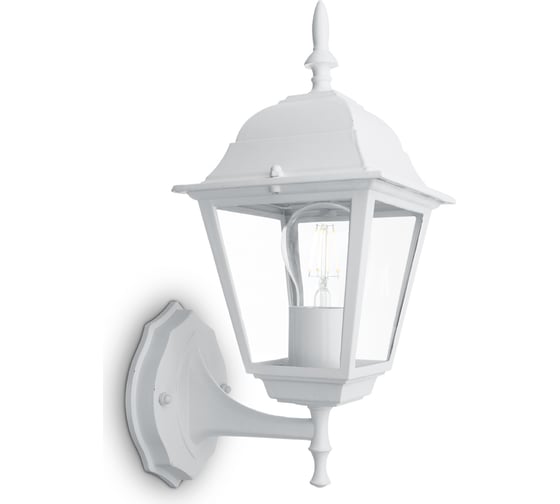 Изображение товара Садово-парковый светильник, четырехгранный на стену вверх 60W E27 230V, белый FERON 4101 11013