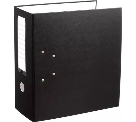 Изображение товара Папка-регистратор Attache с арочным механизмом PVC без металлического уголка 125 мм черная, ПБП1, карман на корешке 1106933