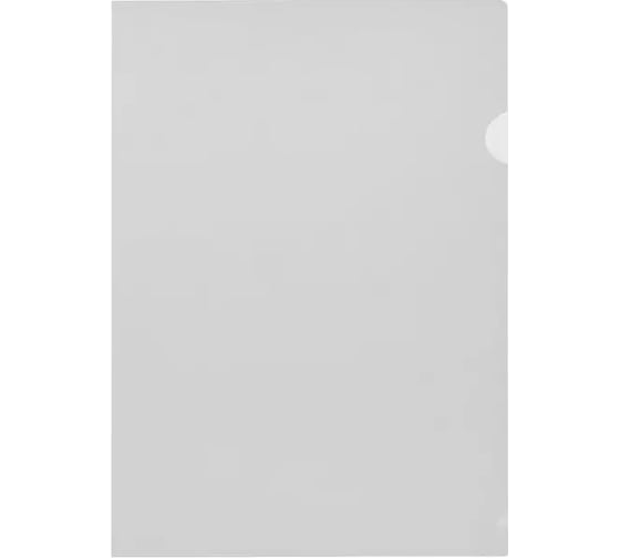 Изображение товара Папка-уголок Attache A4 пластиковая 100 мкм прозрачная 100 шт в упаковке 993233