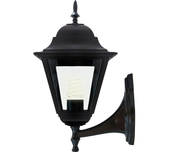 Изображение товара Садово-парковый светильник, четырехгранный на стену вверх 100W E27 230V, черный Feron 4201 11024