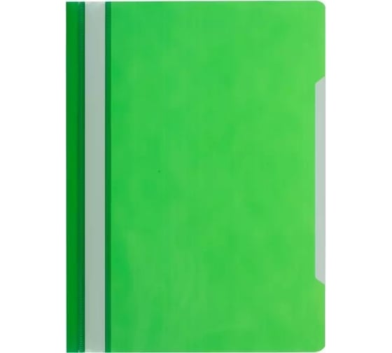 Изображение товара Пластиковый скоросшиватель Attache A4 до 100 листов зеленый 10 шт в упаковке 993237