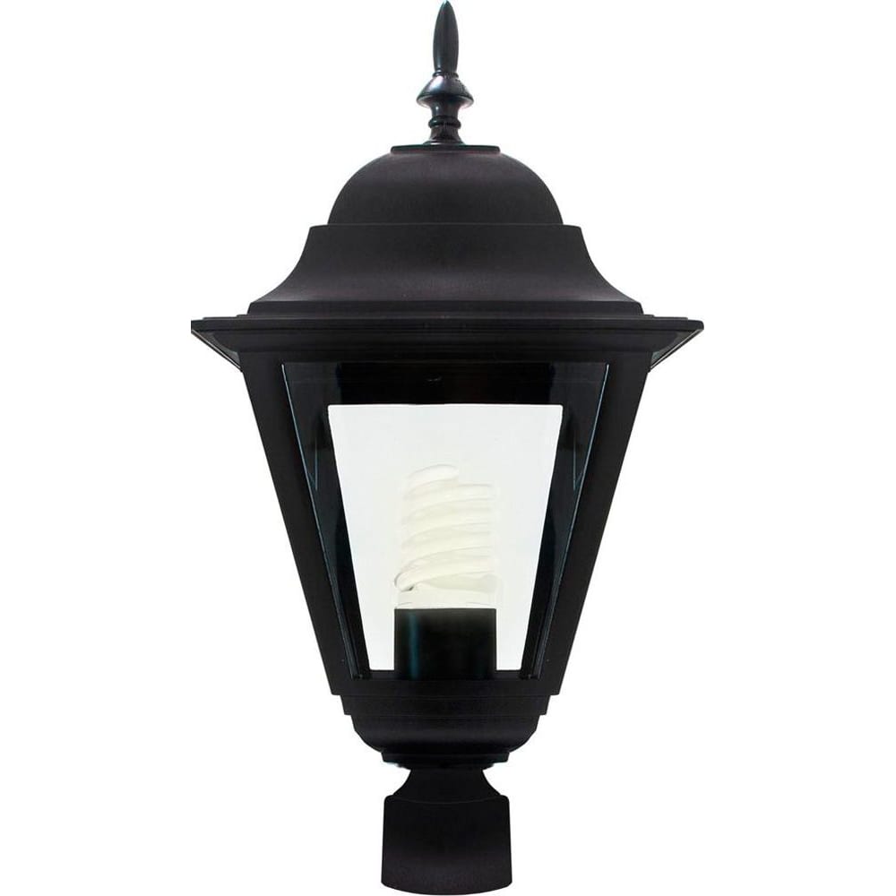 Купить Садово-парковый светильник, четырехгранный на столб 100w e27 230v, черный feron 4203 11028