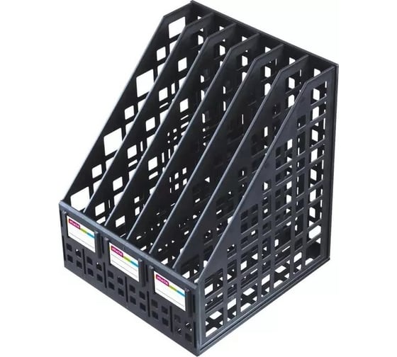 Изображение товара Вертикальный лоток для бумаг Attache 6 отделений черный 913417