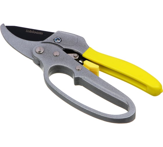Изображение товара Садовый секатор INBLOOM усиленный, 20.5 см, марганцевая сталь 65 м, ручки алюминий 186-003