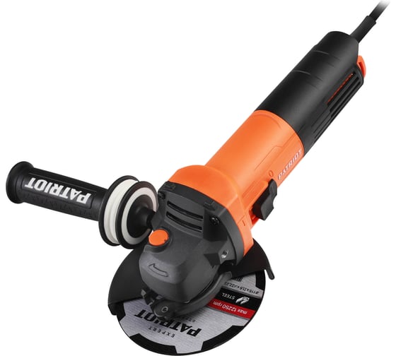 Изображение товара Углошлифовальная машина (УШМ) PATRIOT AG 115 тонкий корпус, пылезащищенная, диск 115 мм 110301115