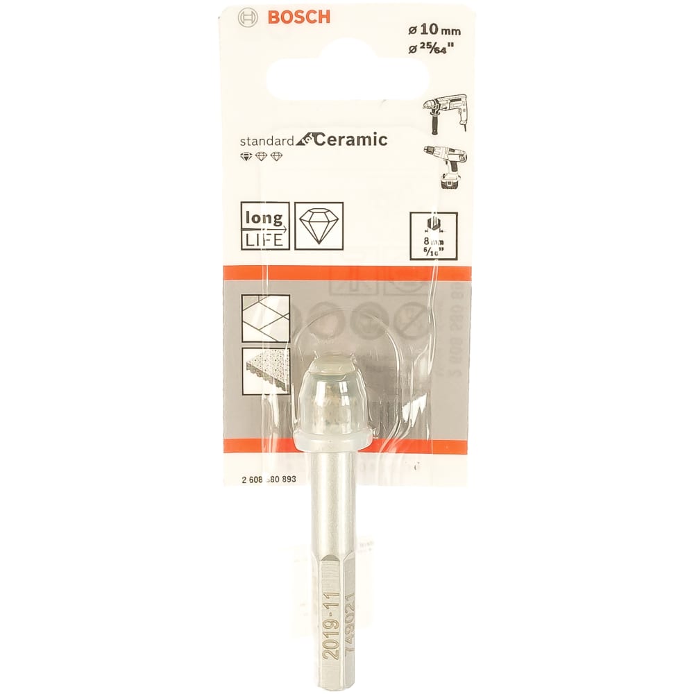 фото Алмазное сверло standard ceramic (10 мм) bosch 2608580893