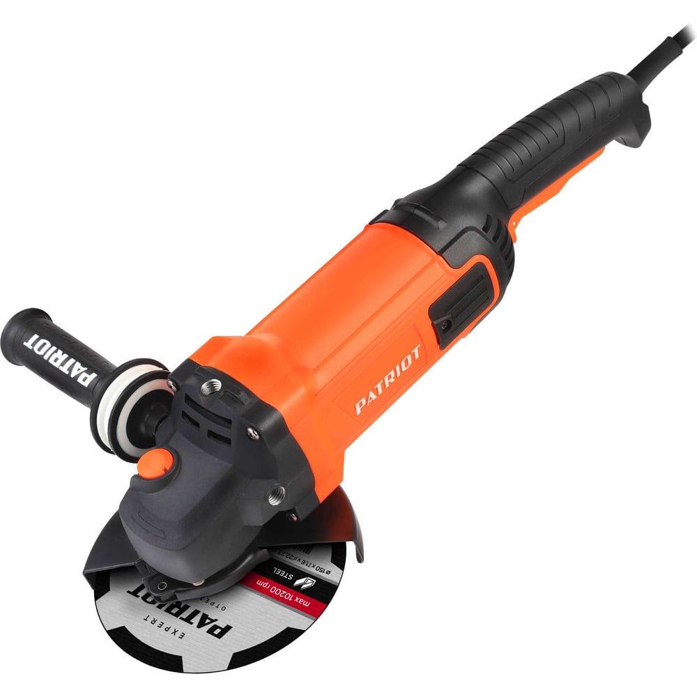 Изображение товара Углошлифовальная машина PATRIOT AG 150 тонкий корпус пылезащищенная 150 мм