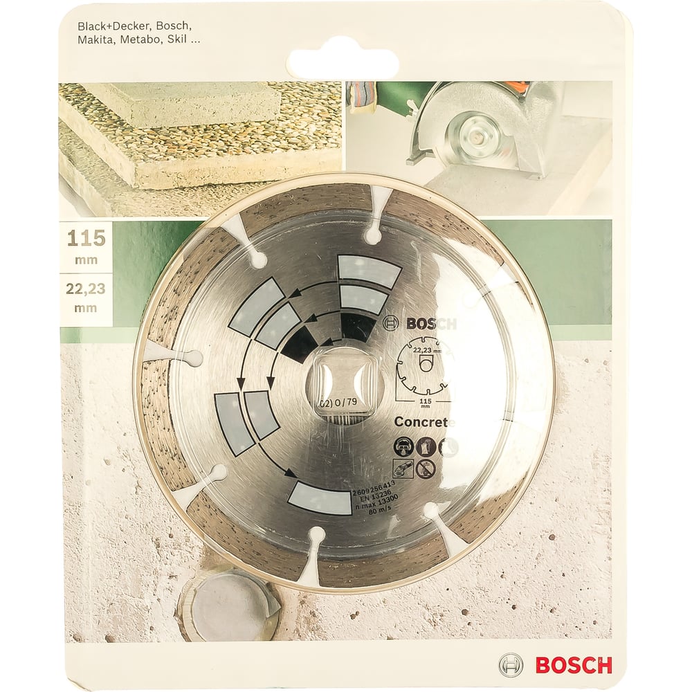 фото Диск алмазный по бетону (115х22.2 мм) bosch 2609256413