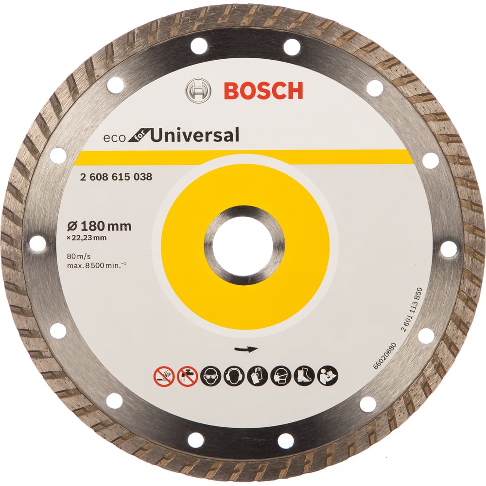 фото Диск алмазный eco universal turbo (180х22.2 мм) bosch 2608615038