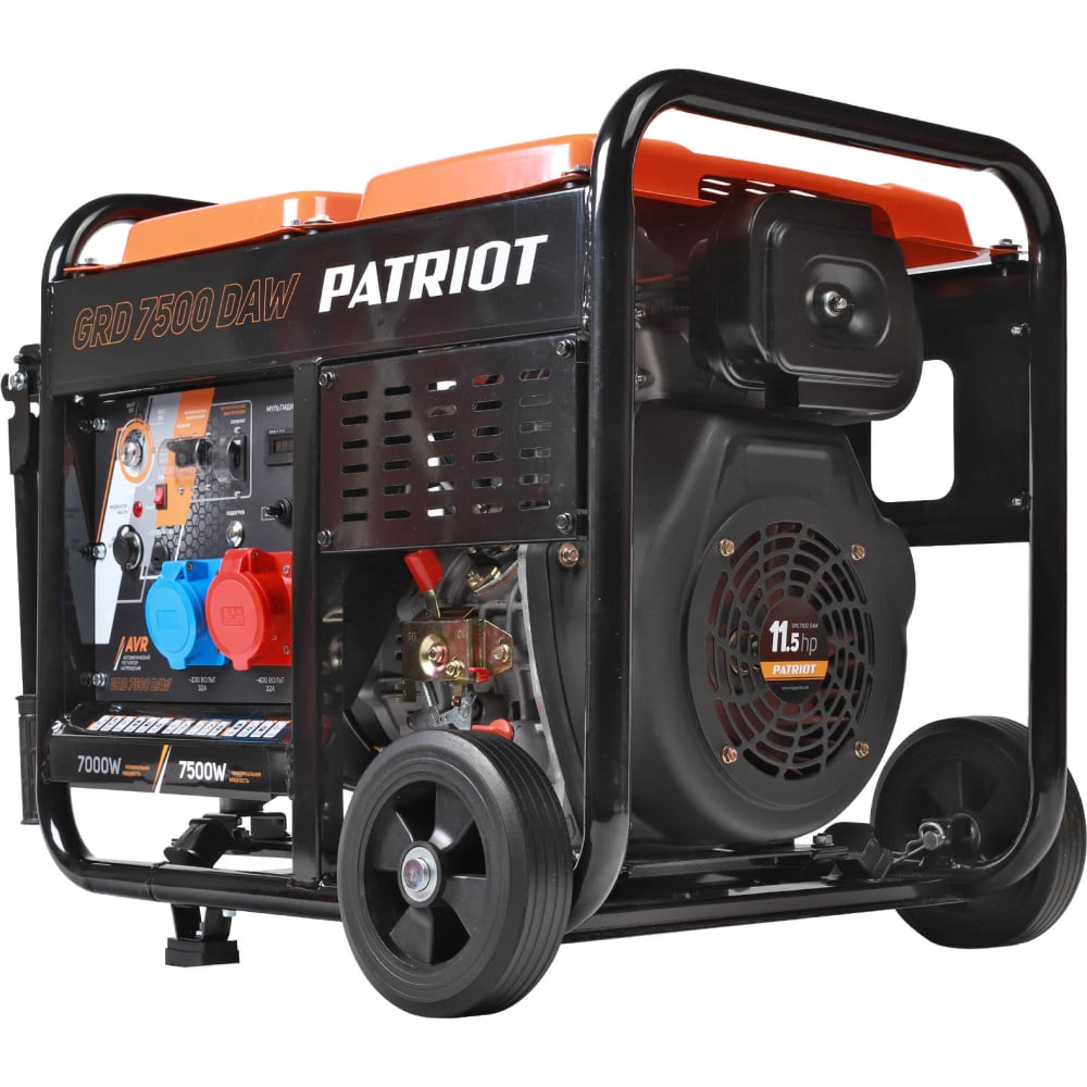 Дизельный генератор Patriot мотоблок patriot boston 6d дизель 6 л с 4 4 квт 2 1 скор 30х105 см колеса 4 00 10