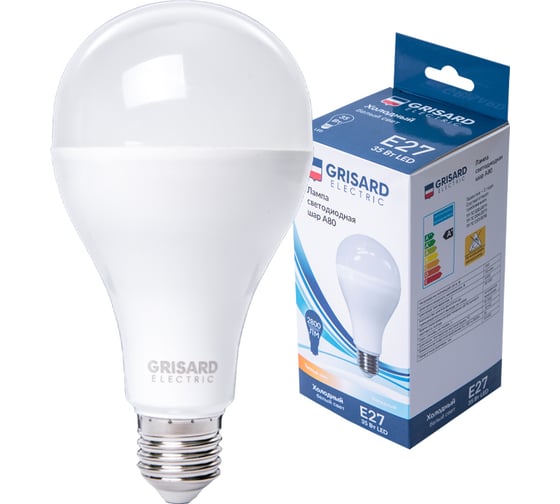 Изображение товара Светодиодная лампа Grisard Electric шар A80 E27 35Вт 6500K(10 шт/уп) GRE-002-0114