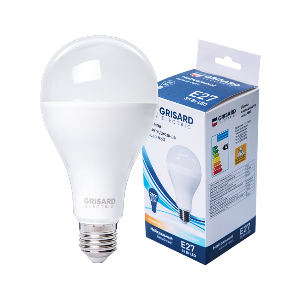 Светодиодная лампа Grisard Electric лампа светодиодная gu5 3 8 вт 220 в рефлектор 2800 к свет теплый белый ecola light mr16 led