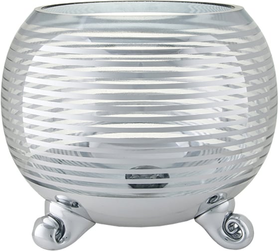 Изображение товара Декоративная ваза-подсвечник Вещицы Lemax PROF из стекла, с cеребряным напылением, 180х180х150, серебристый CSA-23