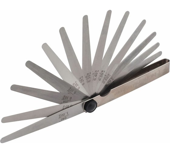 Изображение товара Набор щупов NORGAU 0.05-1.00 мм х13 нержавеющая сталь, 100 мм 045158102