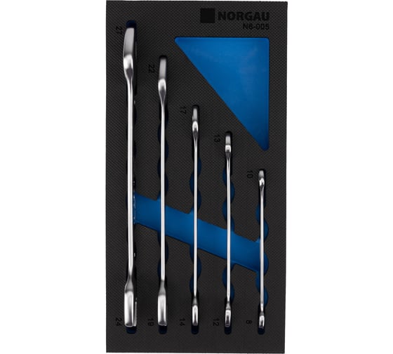 Изображение товара Набор рожковых гаечных ключей NORGAU тип N6-005 5 шт 060107805
