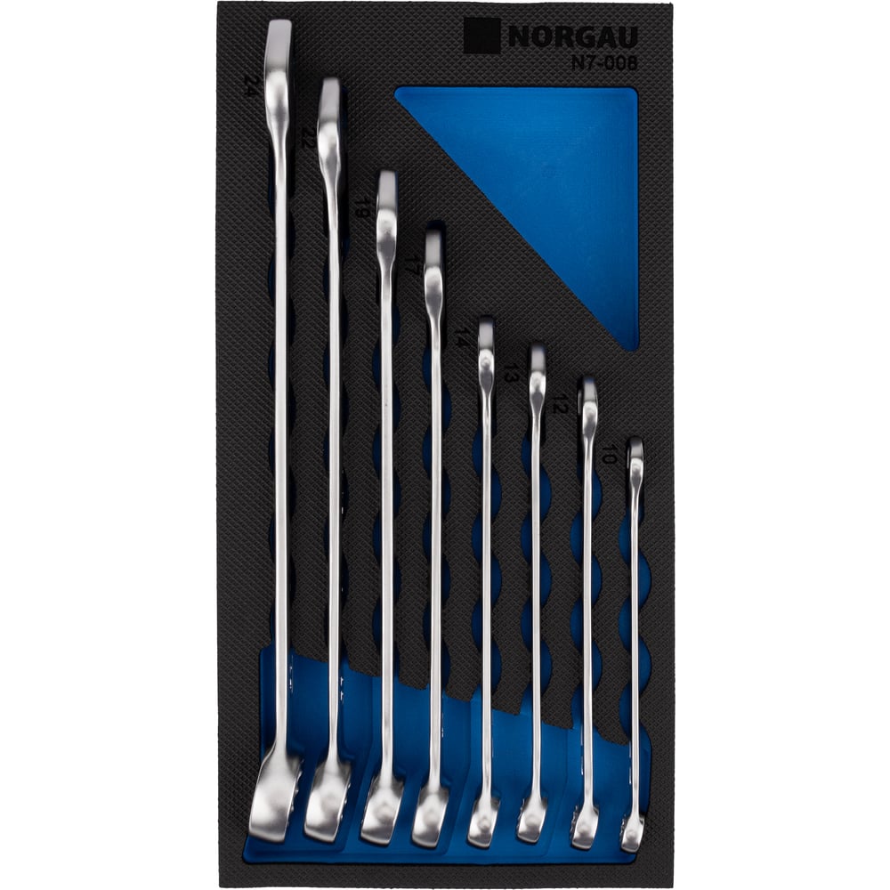 Изображение товара Набор комбинированных гаечных ключей NORGAU 8 шт N7-008 профессиональный