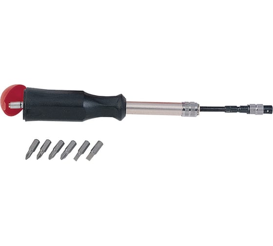 Изображение товара Отвертка с гибким удлинителем и набором бит FORCE 1/4 8 предметов 2083