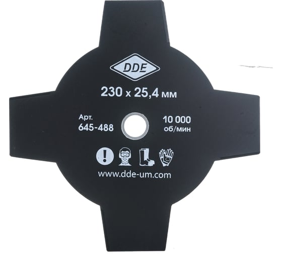 Изображение товара Диск для триммера 4-х лопастной (230х25.4 мм; 1.4 мм) DDE 645-488