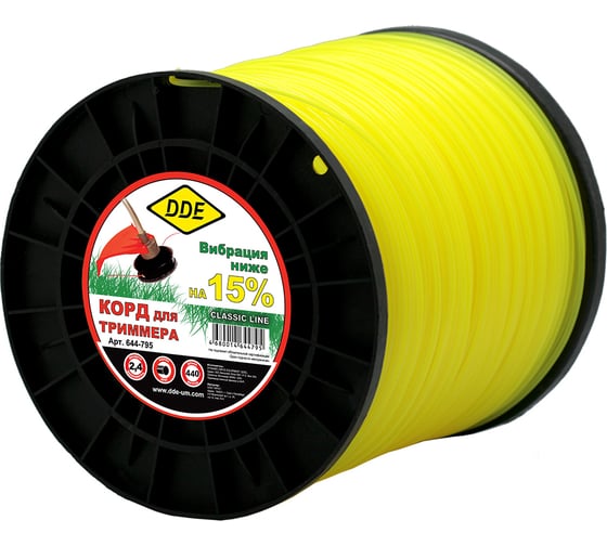 Изображение товара Корд триммерный (2.4 мм; 440 м; круг) DDE 644-795