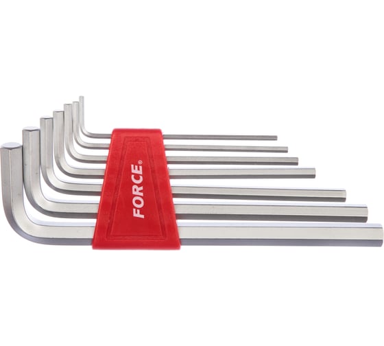 Изображение товара Набор шестигранных Г-образных ключей FORCE 7 предметов 5072L