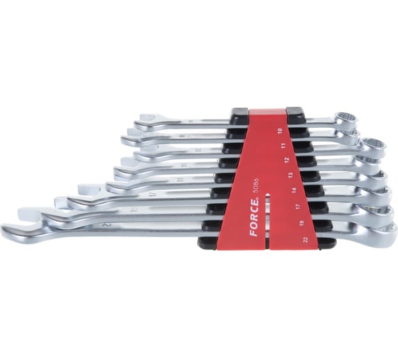 Изображение товара Набор комбинированных ключей FORCE 8 предметов 10-22мм 5086