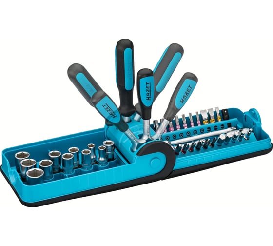 Изображение товара Набор торцевых головок HAZET в кейсе SmartCase, трещотка, воротки, 38 предметов 856-1