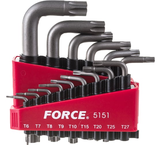 Изображение товара Набор Г-образных ключей FORCE Т6-Т60 15 предметов 5151