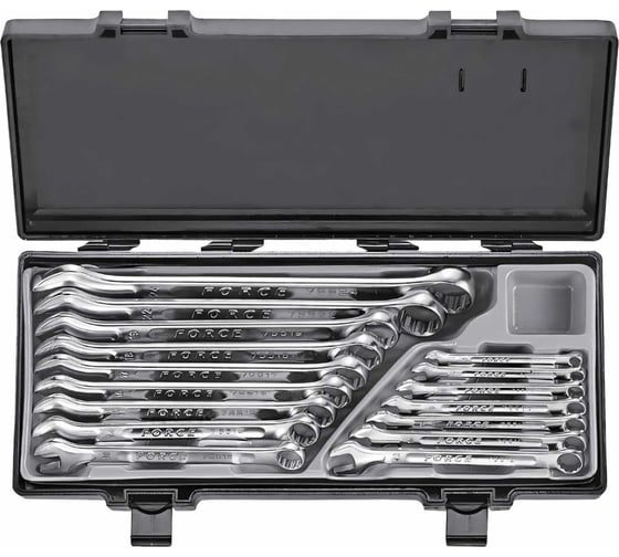 Изображение товара Набор комбинированных ключей FORCE 16 предметов 6-24 мм в кейсе 5161