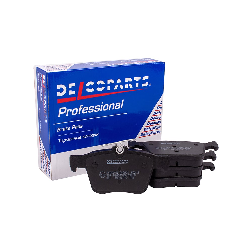 Изображение товара Задние дисковые тормозные колодки Delcoparts 19374072 для Passat и Kodiak