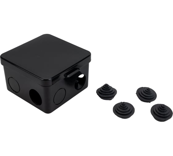 Изображение товара Распределительная коробка GREENEL наружного монтажа 80x80x50мм IP54 цвет-черный GE41238-05