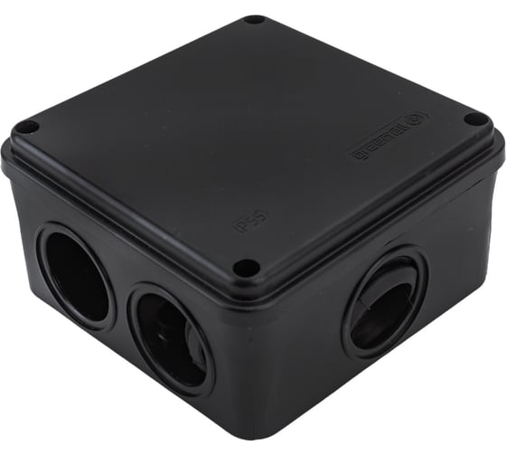 Изображение товара Распределительная коробка GREENEL наружного монтажа 100x100x50мм IP55 (48шт),цвет-чёрный GE41234-05