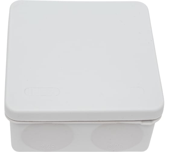 Изображение товара Распределительная коробка GREENEL о/п, 2К, HF, УФ 100x100x50мм IP67 цвет-серый GE42455