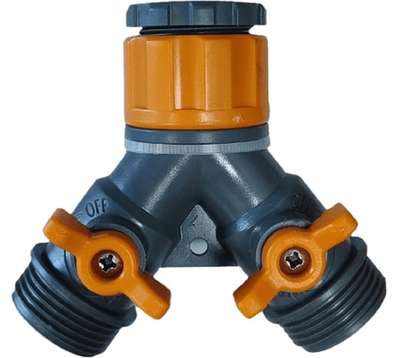 Изображение товара Кран-разветвитель на 2 линии с внутренней резьбой 1/2" и 3/4" GLQ GL 7040