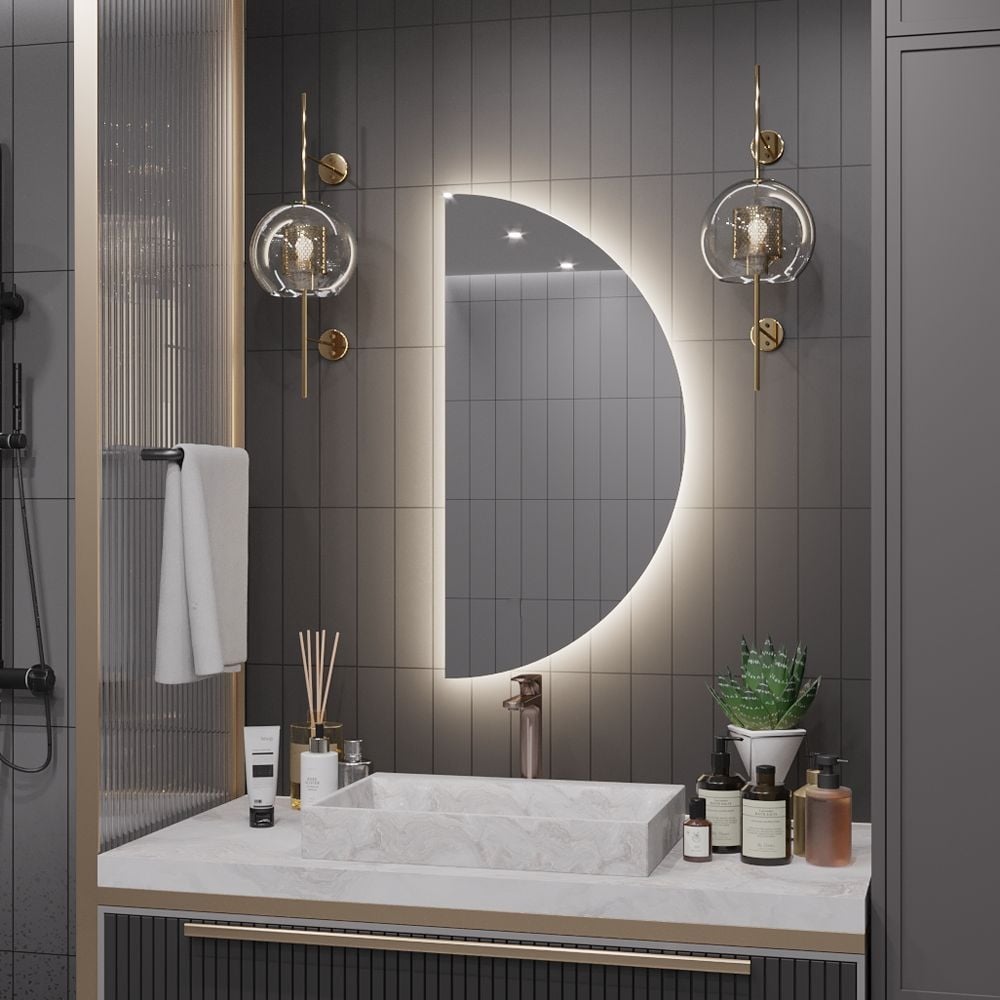 Круглое зеркало для ванной ALIAS зеркало comforty квадрат 90 900х900 мм led подсветка бесконтактный сенсор