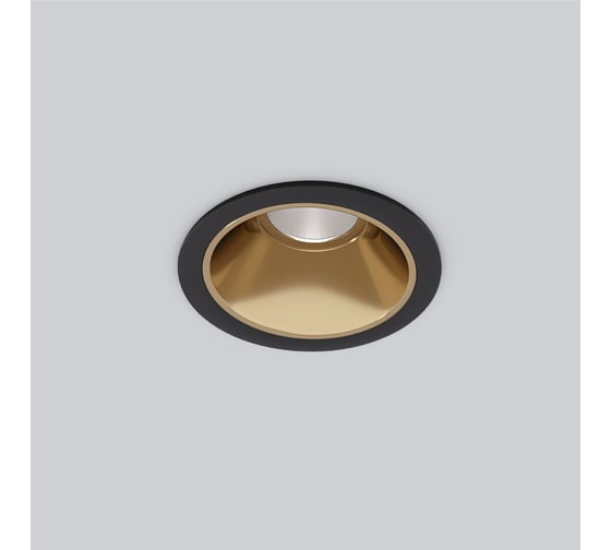 Изображение товара Встраиваемый светодиодный светильник Elektrostandard 8w 4200k чёрный/золото a062939