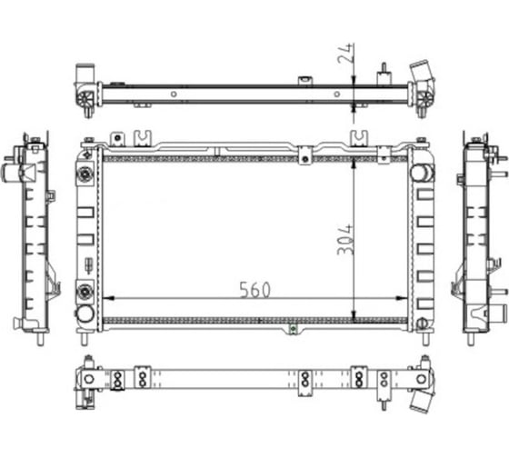 Изображение товара Радиатор охлаждения для а/м ВАЗ 2190 Гранта AT Jatco 21902-1300008-11 ТМ WONDERFUL 906174