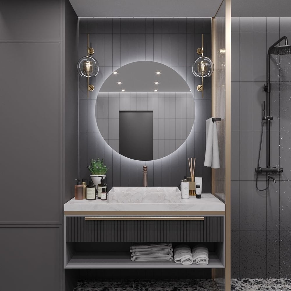 Круглое зеркало для ванной ALIAS сувенир музыкальный механический