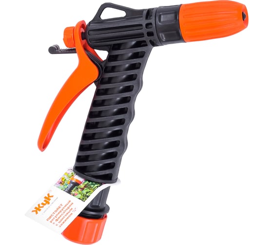 Изображение товара Поливочный пистолет Жук с фиксатором с цанговым зажимом 1/2" 4607156364077