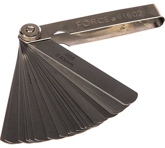 Изображение товара Набор щупов 26шт, 0.04-0.63мм FORCE 61802