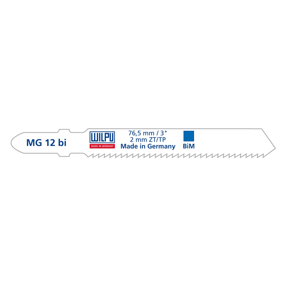 фото Пилка по металлу mc 12 bi (5 шт; 100х7.8х1.27 мм; 75 мм; 10 tpi; bim) wilpu 250100005