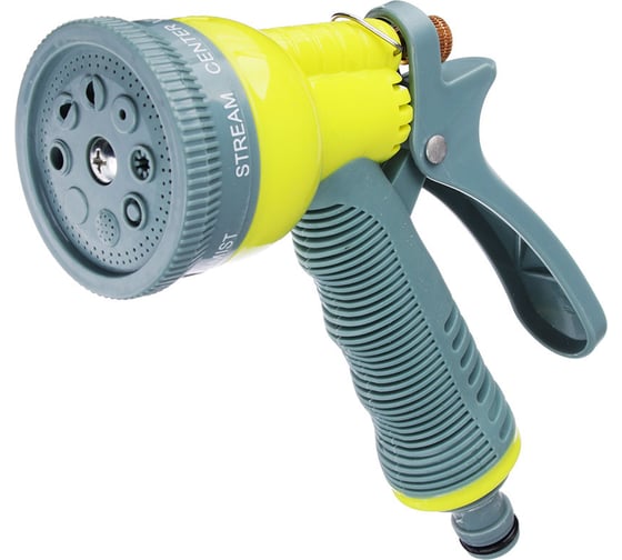 Изображение товара Пистолет-распылитель INBLOOM 8 режимов, с эластичной накладкой на ручку, пластик 161-005